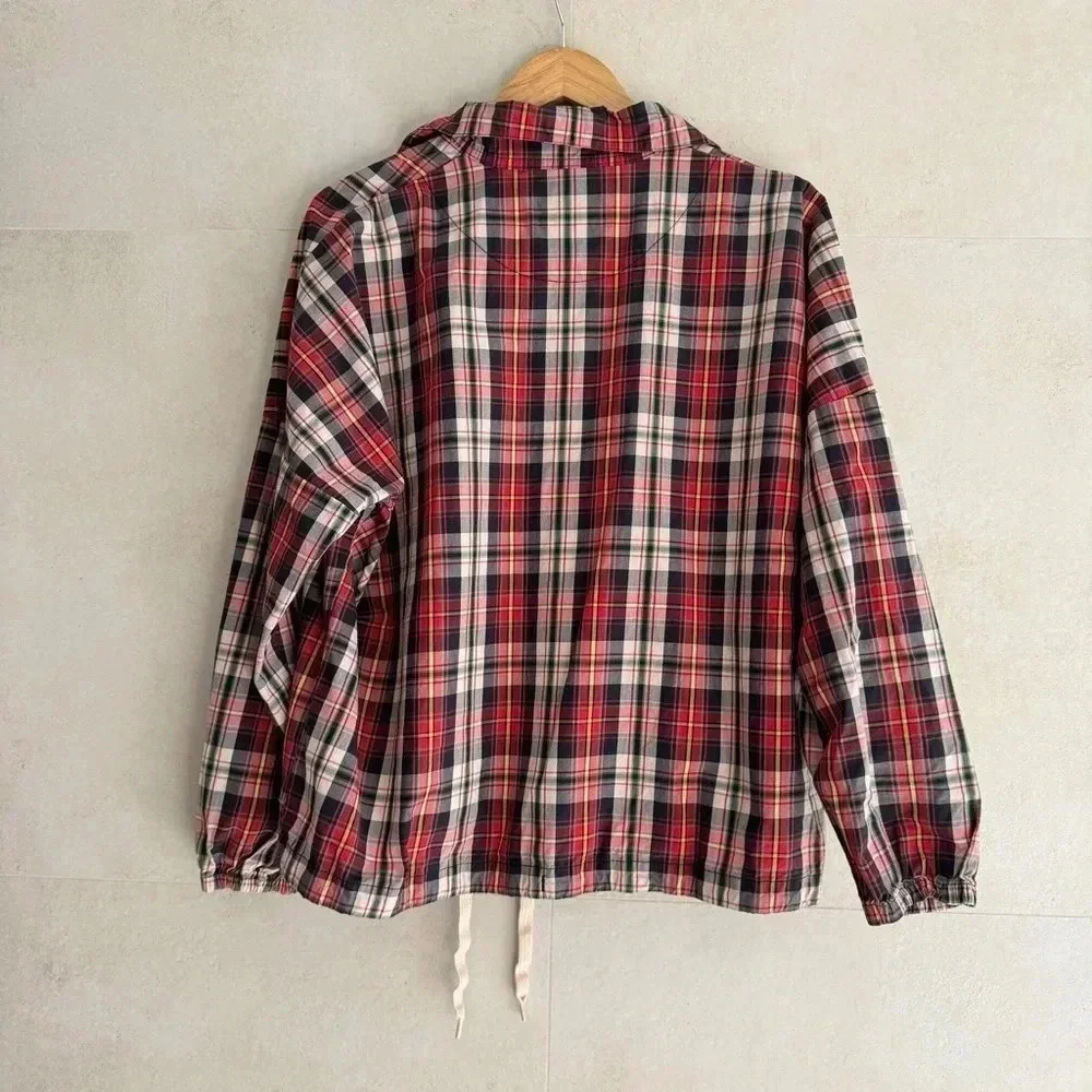 Urban Outfitters || Plaid Cotton Windbreaker Zip Jacket Men’s Small Streetwear - Picture 3 of 9